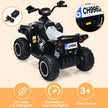 12V – Electric Kids Quad med musikhorn och LED strålkastare Black – Svart
