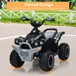 12V – Electric Kids Quad med musikhorn och LED strålkastare Black – Svart