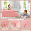 Moduluppbyggd – barnsoffa, leksoffa, modulsoffa med avtagbar klädsel – 105,5 x 101 x 48 cm – Rosa