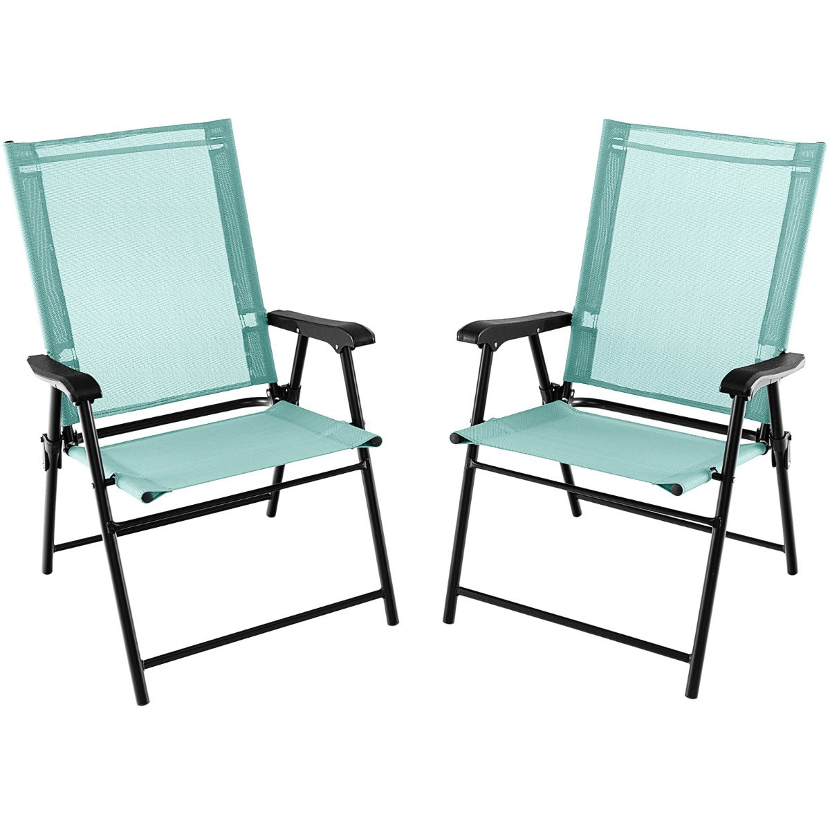 Solstolar – Set med hopfällbara uteplatsstolar Mintgrön – 2 65 x 60 x 93 cm – Grön