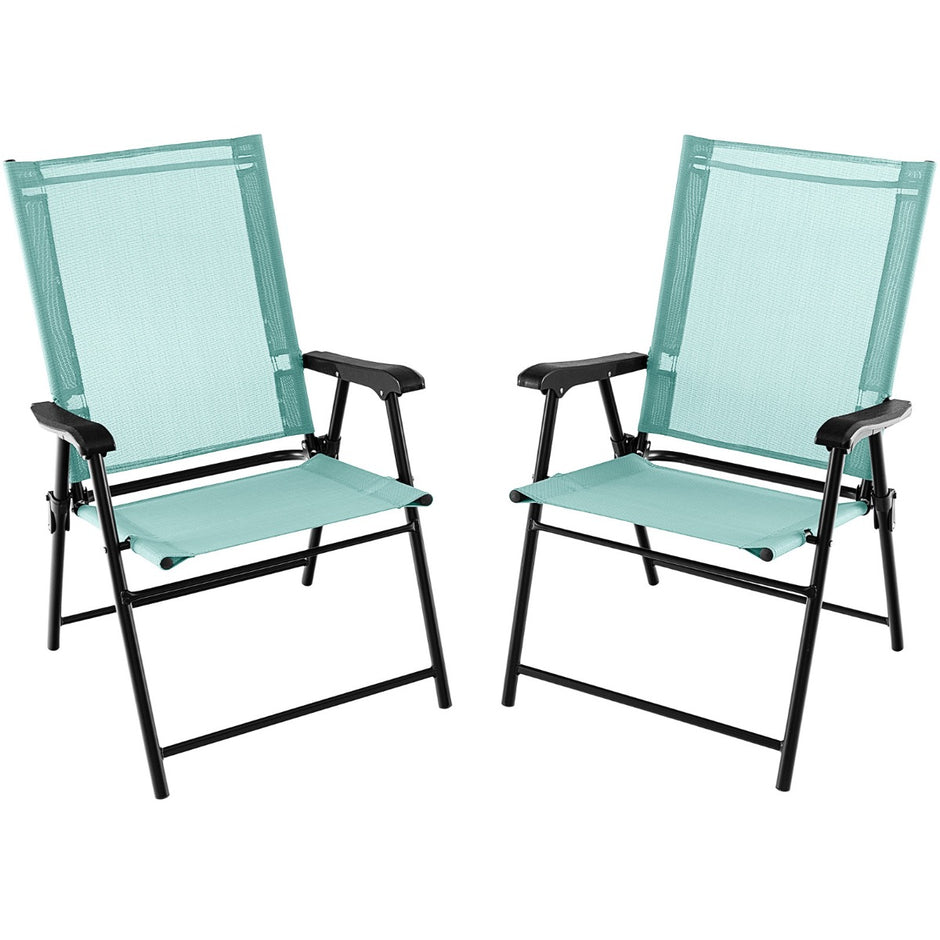 Solstolar – Set med hopfällbara uteplatsstolar Mintgrön – 2 65 x 60 x 93 cm – Grön