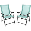 Solstolar – Set med hopfällbara uteplatsstolar Mintgrön – 2 65 x 60 x 93 cm – Grön