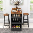 Köksbord – med pallar Platssparande bistrobord Bänkbord Matbordsset Barbord – 2 – Rustik brun