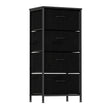 Byrå – med lådor Lådskåp träskiva Sideboard robust metallram – 4 – Svart