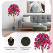 pack – konstträd med blommor konstväxt i kruka konstgjort – 2 135 cm – Grön