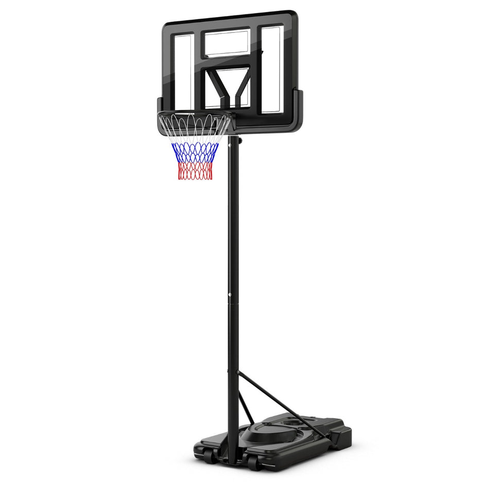 Höjdjusterbart – basketställ Utomhusbasketbåge med stativ – 170-305 cm – Svart