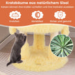 Skrapstolpe – litet högt kattträd med monstertema kattgrottor rosa+gult – 93 cm 2 – Gul