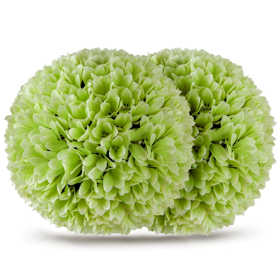 Set – med buxbomkulor, UV beständiga dekorativa bollar, topiary konstgjord växt, – 2 Ø 28 cm – Grön