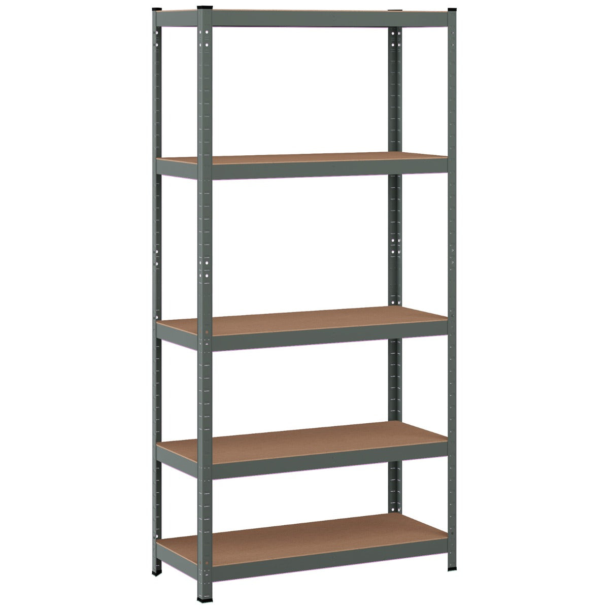 nivåer – Förvaringshylla Heavy Duty Hyllenhet Metallhylla Verkstadshylla – 5 91 x 46 x 183 cm – Grå