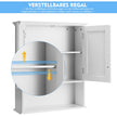 Väggskåp – Badrum Hängskåp Av trä – 60 x 20 x 70,5 cm – Vit