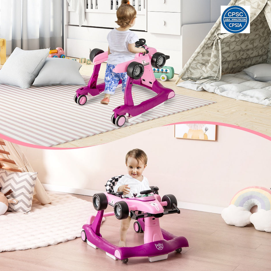 i – Baby Walker hopfällbar med justerbar höjd lastkapacitet – 4 1 15 kg – Violett