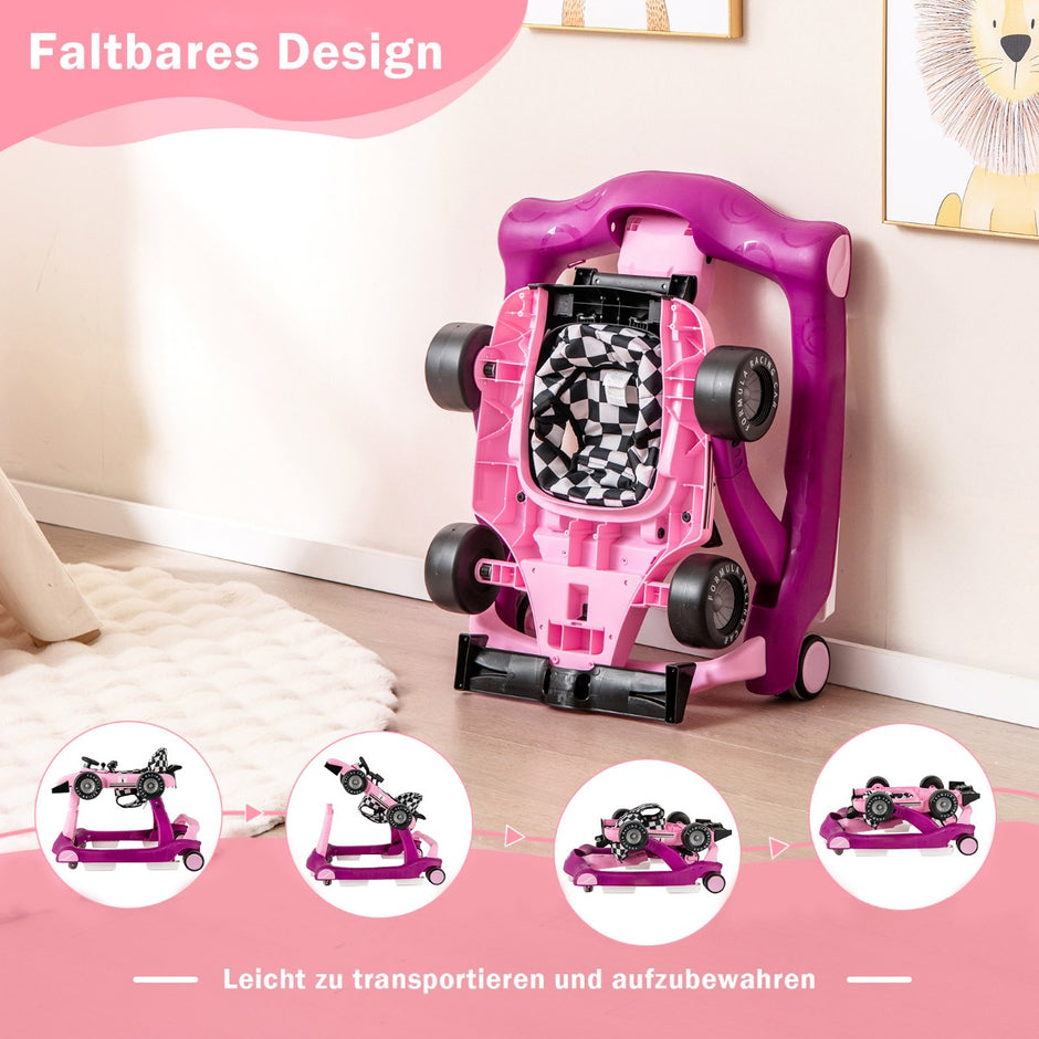 i – Baby Walker hopfällbar med justerbar höjd lastkapacitet – 4 1 15 kg – Violett