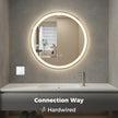 Rund – LED belyst spegel med justerbar ljusstyrka – 60 cm – Silver