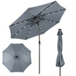 LED belysning – Cantilever Paraply Runt Parasoll Solar Powered Garden Vev – Grå