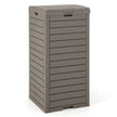 papperskorg – med lock och utdragbar vätskebricka handtag vattentätt – 118 L – Brun