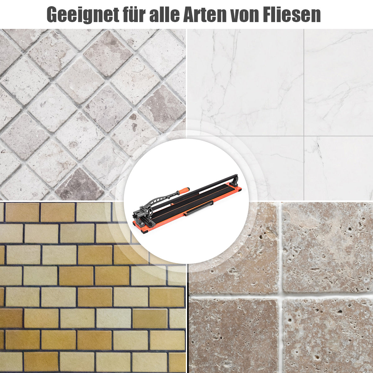 Manuell – Kakelskärare Professionell + – 110 x 25 x 18 cm – Orange