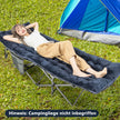 Bomull – Camp Bed Pad Tjock Madrass med fästremmar – 7 cm 4 190 x 70 cm – Blå