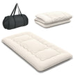 Japansk – futonmadrass Tatamimatta Golvmadrass Vikmadrass med tvättbart överdrag – 200 x 90 x 10 cm – Beige
