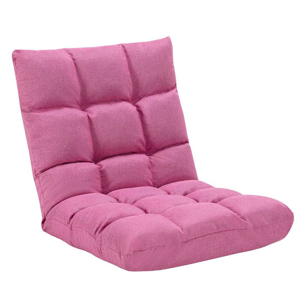 Golvstol – med vägs justerbart ryggstöd av skum Mörkrosa – 14 106,5 x 55,5 x 10 cm – Rosa