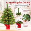 Stort – Upplyst Mini Julgran Bordsträd med LED ljus Gröna – 50 64 cm – Grön