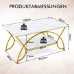 Soffbord – med marmorlook Modernt av konstmarmor – 100 x 50 x 45 cm – Vit
