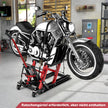 Motorcykellyft – upp till stegs höjdjusterbar hydraulisk motorcykeljack – 680 kg 3 – Röd