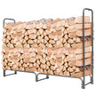 Vedställ – utomhus metall med vattentätt lock – 184 x 35,5 x 122,5 cm – Grå