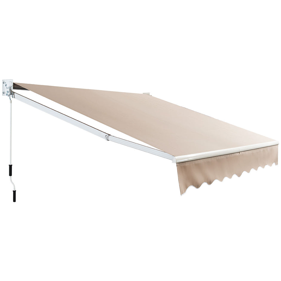 Utdragbar – Markis Aluminium Terrass Solskydd – 245 x 200 cm – Beige