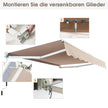 Utfällbar – markis för utomhusbruk av vattentät polyester – 295 x 250 cm – Beige