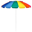Strandparasoll – Utomhusparasoll i aluminium Lutbart uteplatsparaply Färgglatt – 243 cm – Färgglad