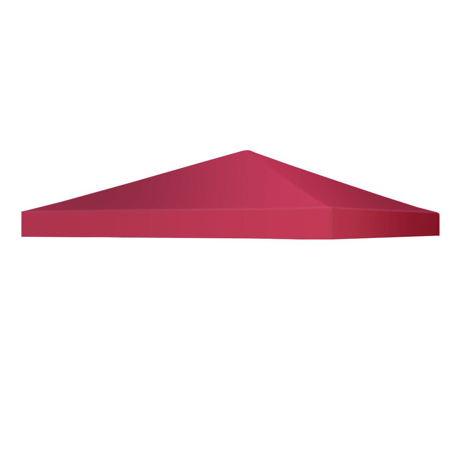 Paviljongersättningstak – solskyddskåpa med kardborrefästen vin – 300 x 300 cm – Vinröd