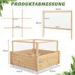 Upphöjd – bädd med staket Träkruka sidigt och växtgaller – 4 107 x 107 x 70 cm – Natur