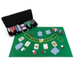 Pokerset – med laserchips pokerfodral i aluminium pokermarker – 500 – Grön