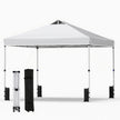 Pop – up paviljong med sandsäckar och härnar repor hopfällbar – 4 3 x 3 m – Vit