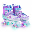 Barn – Rullskor Storlekar Justerbara Quad Skates Med Ljusande Hjul L (EU 37-41) – 4 – Blå