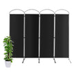 Vikbar – rumsavdelare med paneler Skiljevägg för hem – 4 221 x 51 x 188 cm – Svart