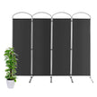 Vikbar – rumsavdelare med paneler Skiljevägg för hem – 4 221 x 51 x 188 cm – Grå