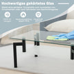 Rektangulärt – soffbord i glas vånings modernt – 2 – Svart