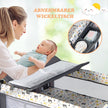 i – babysäng med madrass och skötbord säkerhetsbälte speldosa hängande leksaker – 5 1 – Ljusgul