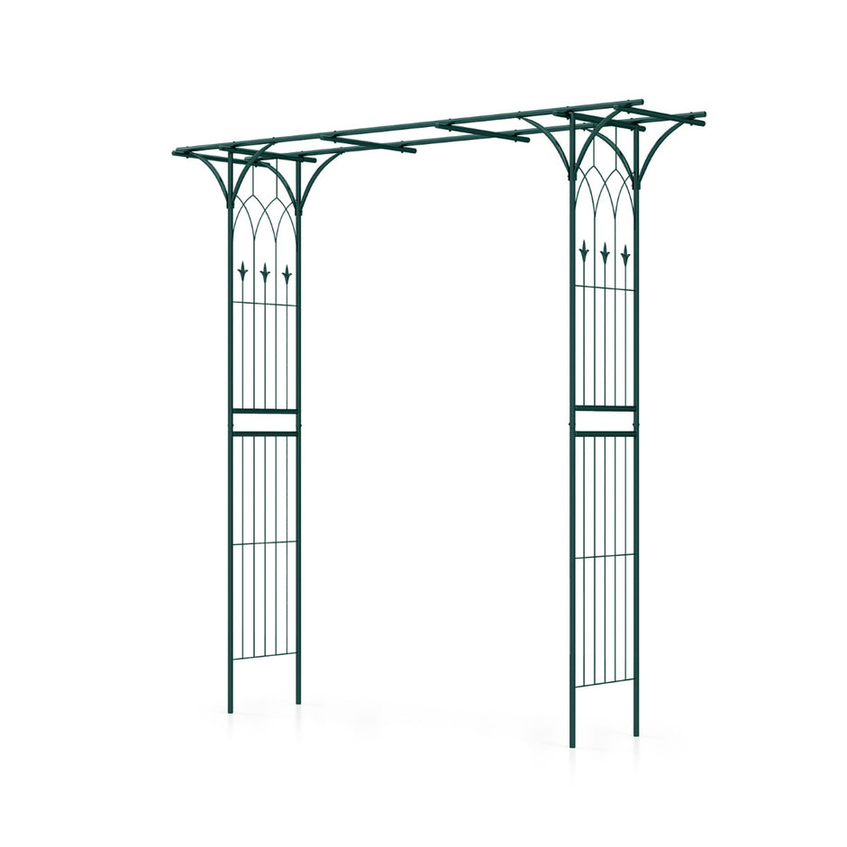 Rose – Arch Metal Garden för klätterväxter – 205 x 52 x 205 cm – Grön