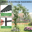 Rose – Arch Metal Garden i gotisk stil Trellis – 125 x 39 x 287 cm – Svart