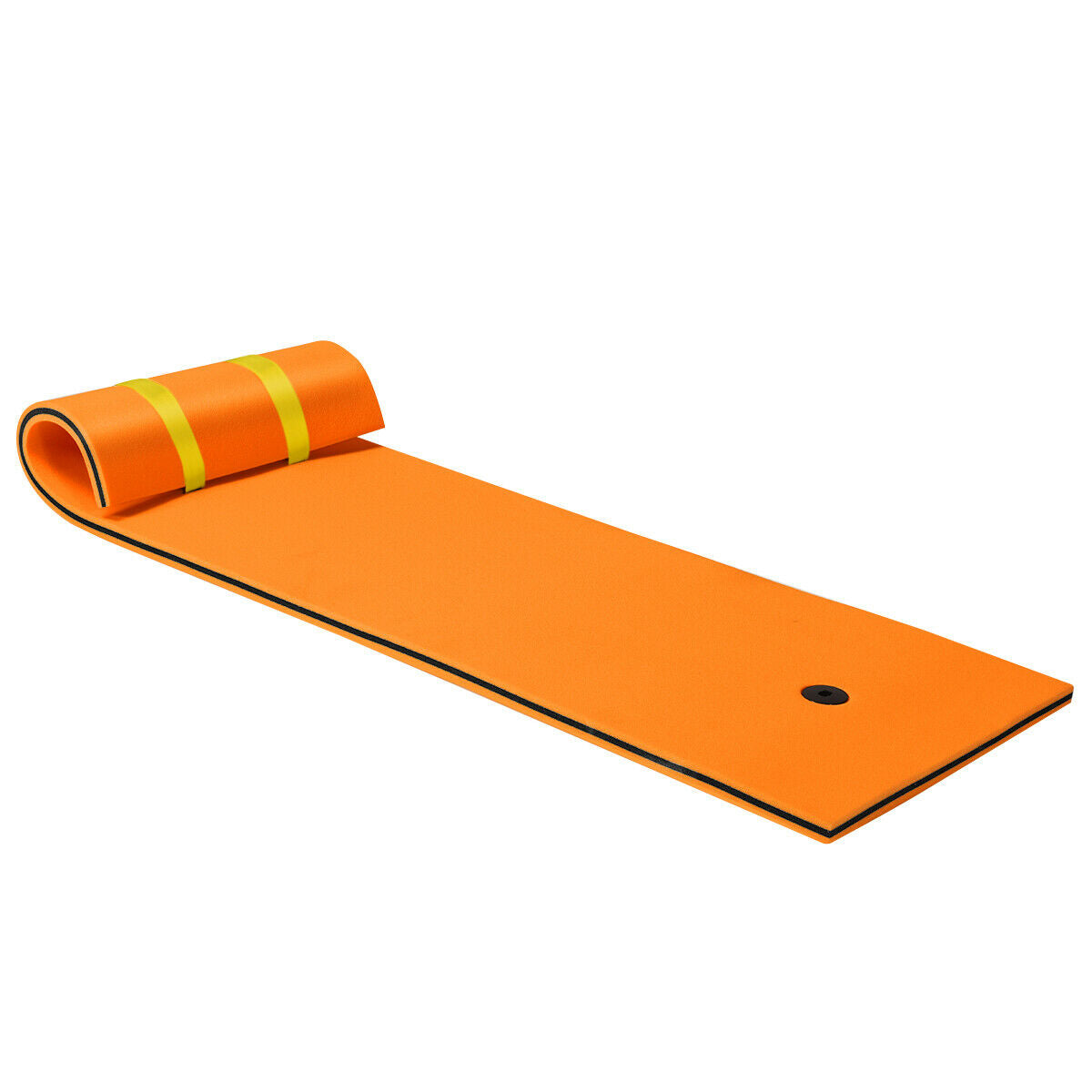 Vattenmatta – Flytmatta Vattenbädd Vattenmadrass Flytande ö Lastkapacitet – 60 kg 210 x 66 cm – Orange