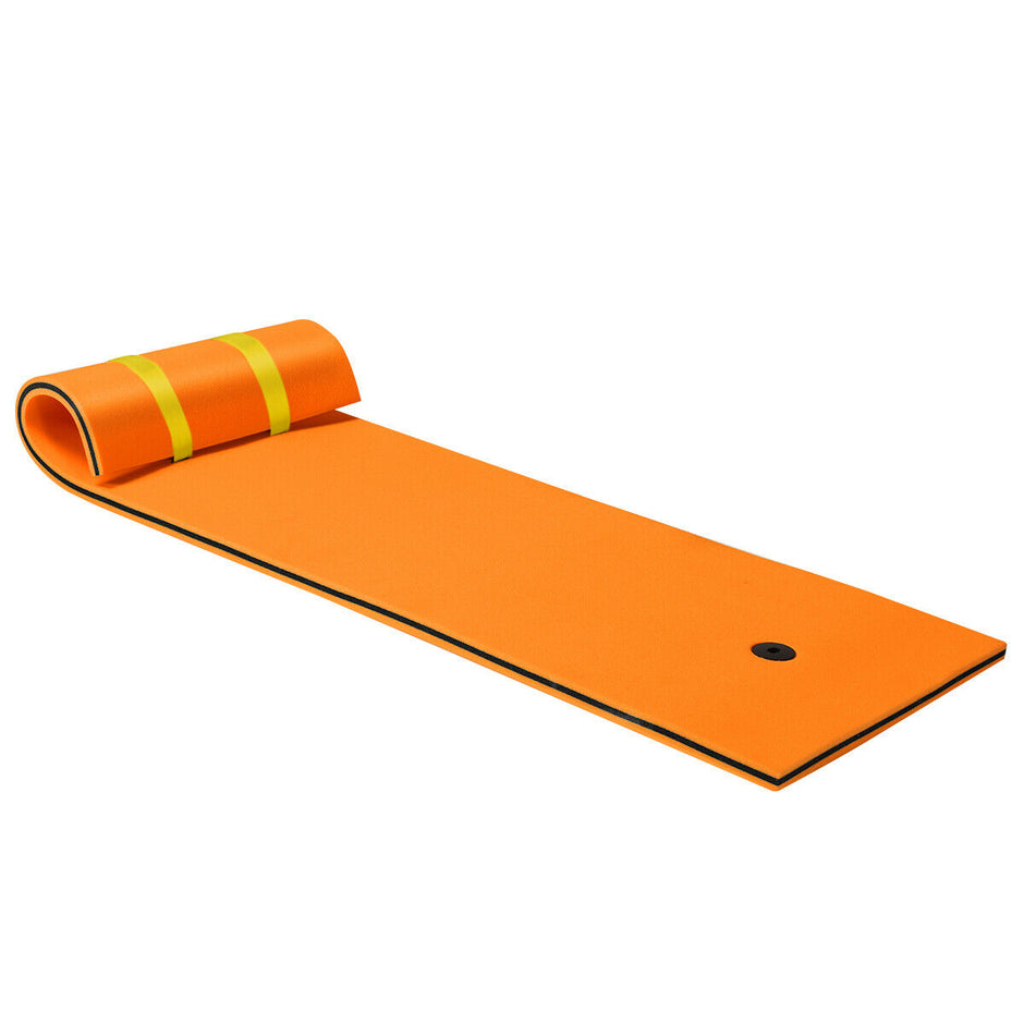 Vattenmatta – Flytmatta Vattenbädd Vattenmadrass Flytande ö Lastkapacitet – 60 kg 210 x 66 cm – Orange