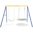 Gungram – med A ram dubbelsving metallram + – 249 x 185 x 181,5 cm – Blå och gul