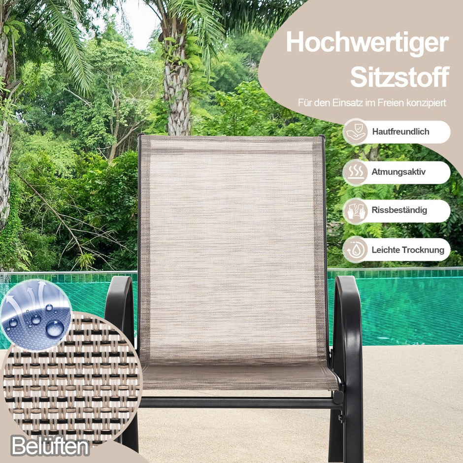 Set – med gungstolar ventilerande tygsits Ergonomisk gunga + – 2 – Brun