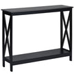 X – format smalt konsolbord med nivåer – 2 100 x 30 x 80 cm – Svart
