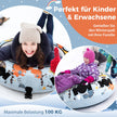 Snödäck – med handtag och handpump Lastkapacitet Uppblåsbar slädedinosaurie – 100 kg Ø 132 cm – Blå