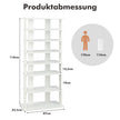 Skoställ – lagers i retrostil – 7 45 x 25 x 110,5 cm – Vit