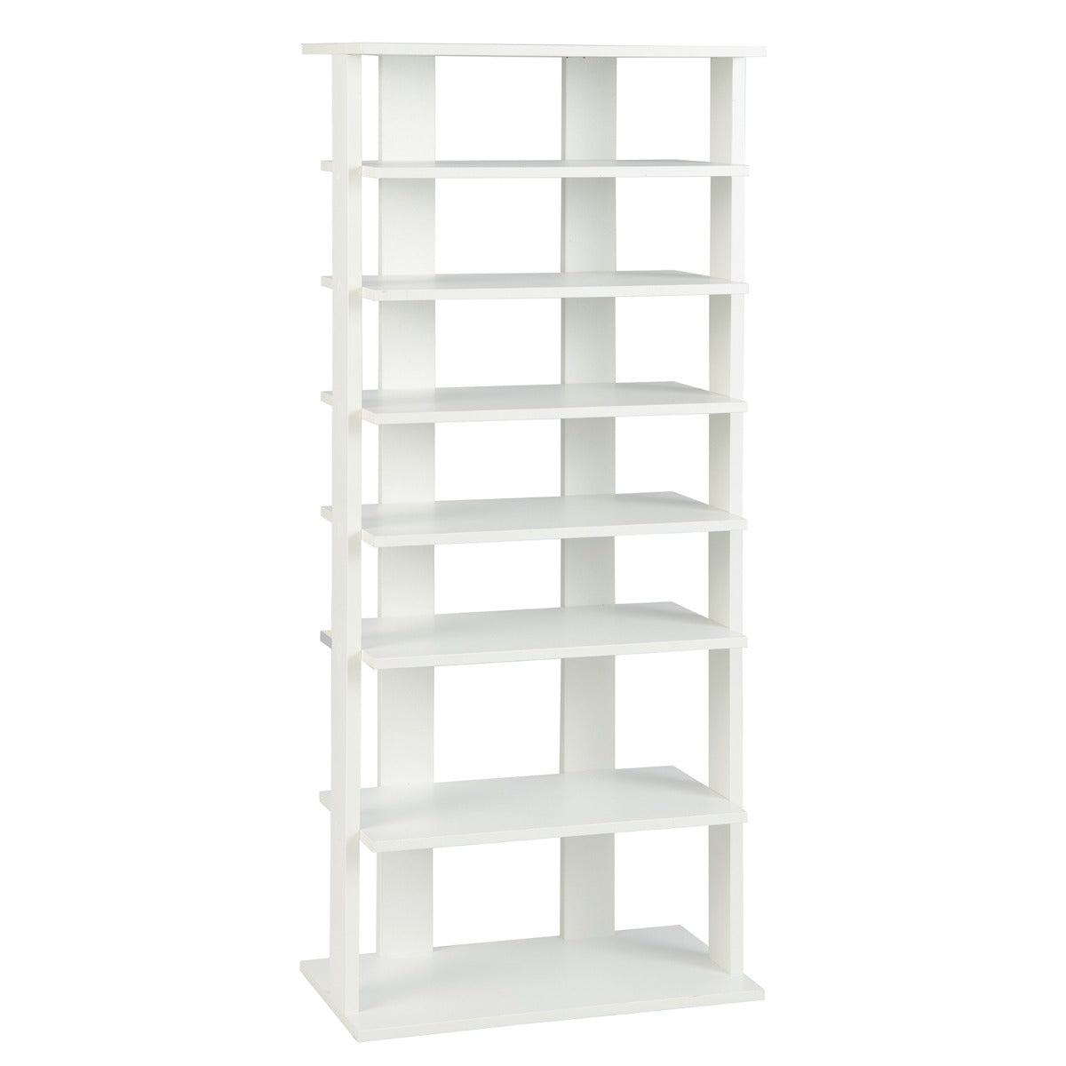 Skoställ – lagers i retrostil – 7 45 x 25 x 110,5 cm – Vit