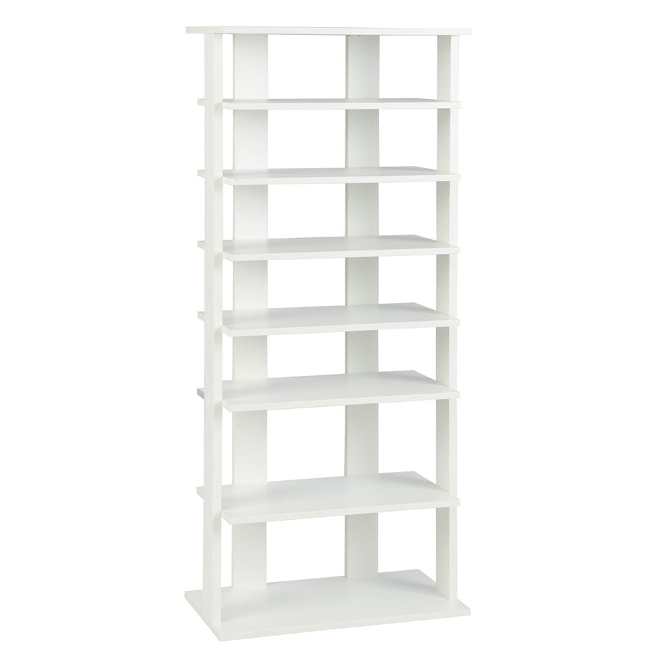 Skoställ – lagers i retrostil – 7 45 x 25 x 110,5 cm – Vit
